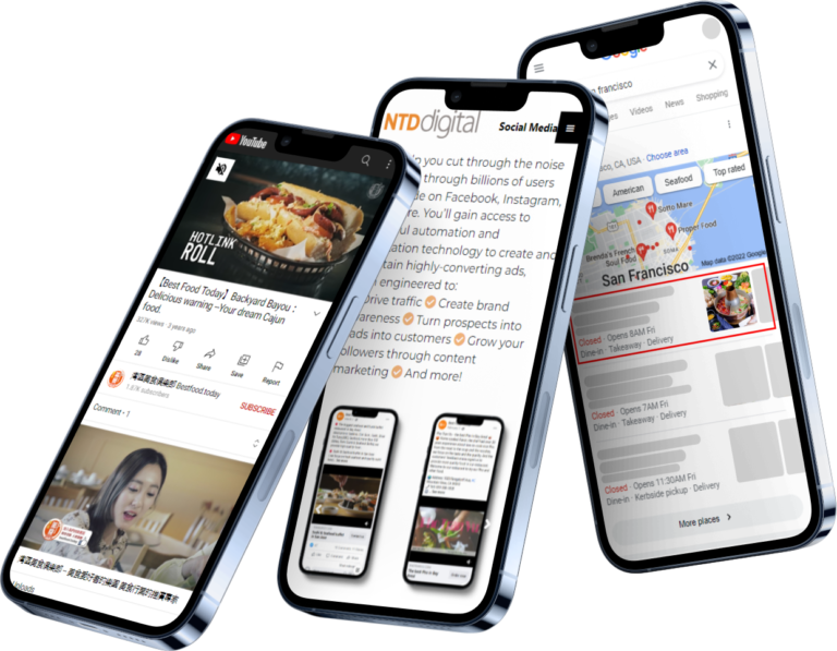 Digital Video, Social Media Marketing, Website Design and SEO for food businesses